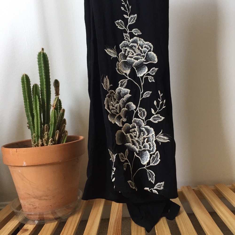 Black embroidered jumpsuit